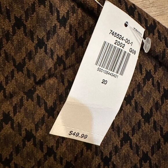 Old Navy High-Rise Pixie Skinny Ankle Pants Brown & Black Houndstooth Size 20 - Picture 8 of 10